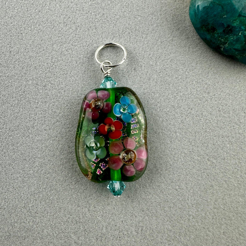 FAIRY GARDEN III ~ HANDMADE GLASS PENDANT