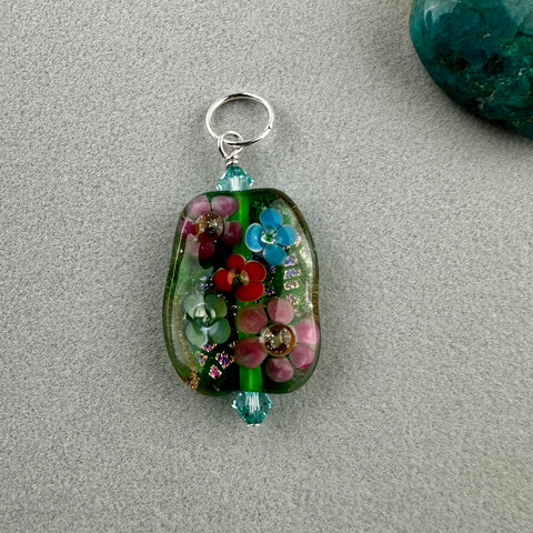 FAIRY GARDEN III ~ HANDMADE GLASS PENDANT
