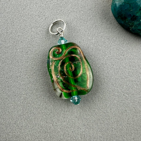 FAIRY GARDEN III ~ HANDMADE GLASS PENDANT