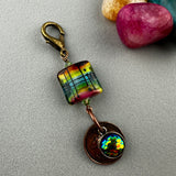 LUCKY PENNY CHARM WITH HANDMADE GLASS BEAD AND MERMAID CHARM II