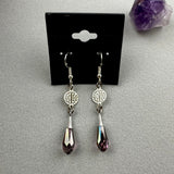 AURORA ~ HANDMADE GLASS BEAD EARRINGS WITH GEMSTONES
