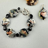 COPPER ECLIPSE ~ HANDMADE GLASS BEAD BRACELET