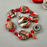 RED HOTS ~ HANDMADE GLASS PENDANT