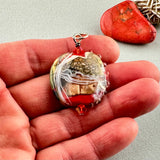 RED HOTS II ~ HANDMADE GLASS PENDANT