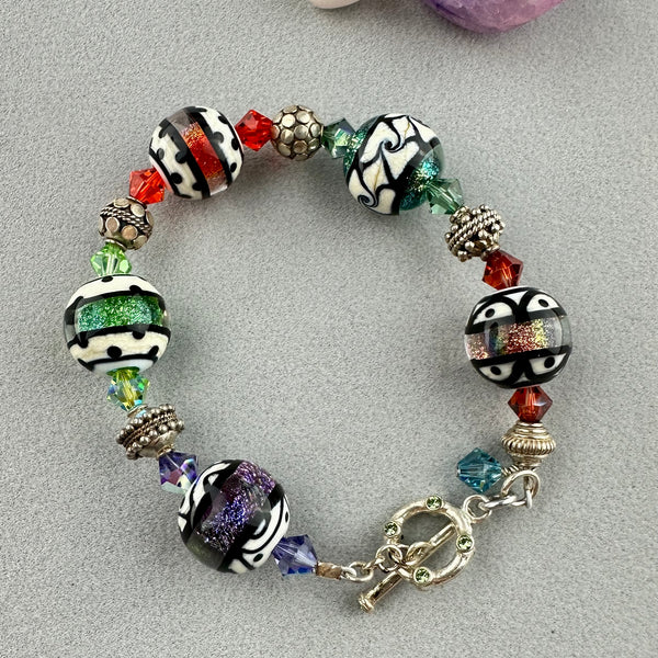 PAINTBOX PARTY ~ HANDMADE GLASS BEAD BRACELET