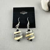 ZEBRA AVENUE II ~ HANDMADE GLASS EARRINGS