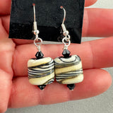 ZEBRA AVENUE II ~ HANDMADE GLASS EARRINGS
