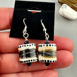 ZEBRA AVENUE ~ HANDMADE GLASS EARRINGS