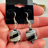 ZEBRA TRAIL II ~ HANDMADE GLASS EARRINGS