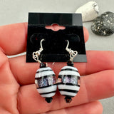 OREO ~ HANDMADE GLASS BEAD EARRINGS