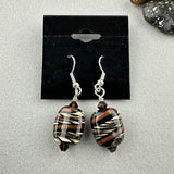 ZEBRA TRAIL III ~ HANDMADE GLASS EARRINGS