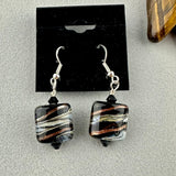 ZEBRA TRAIL ~ HANDMADE GLASS EARRINGS