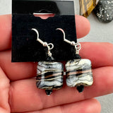 ZEBRA TRAIL ~ HANDMADE GLASS EARRINGS