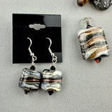 ZEBRA TRAIL ~ HANDMADE GLASS EARRINGS