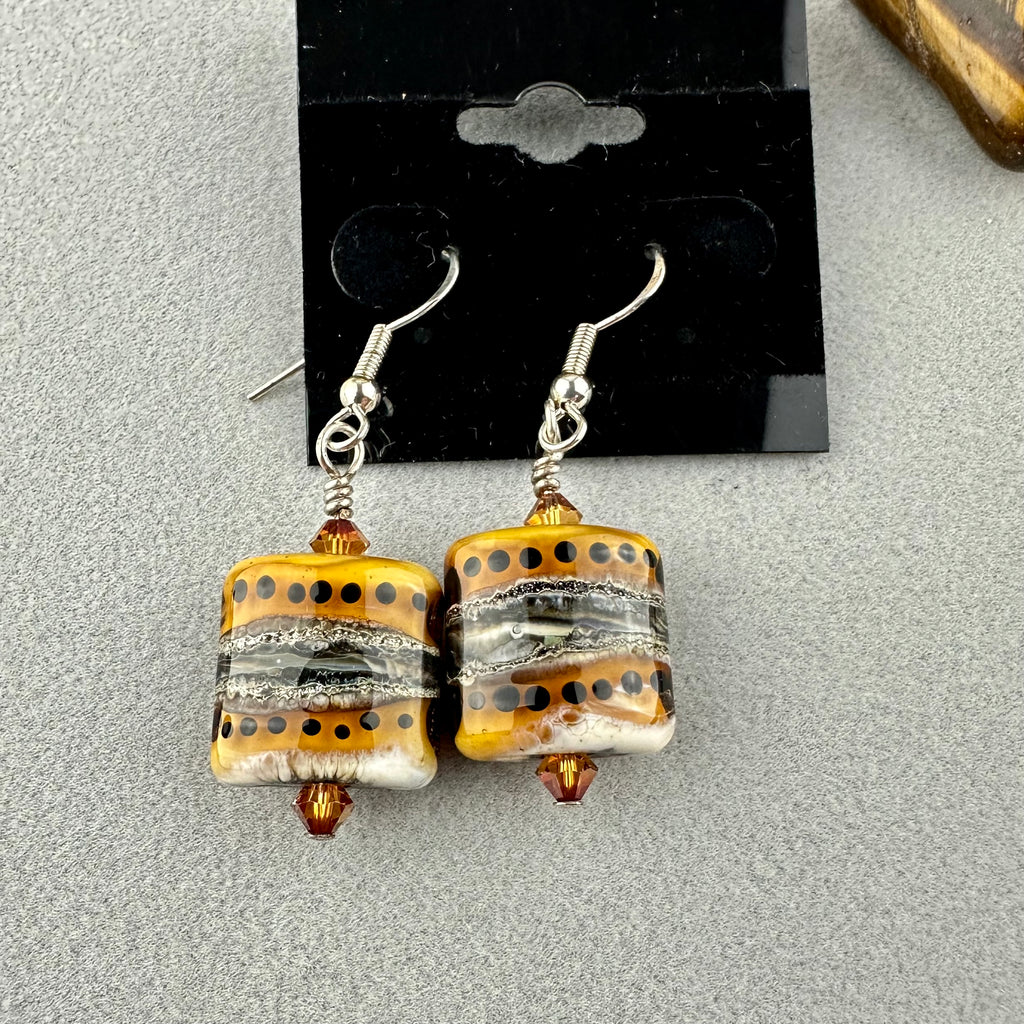 SAFARI ~ HANDMADE GLASS EARRINGS