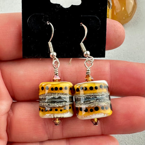 SAFARI ~ HANDMADE GLASS EARRINGS