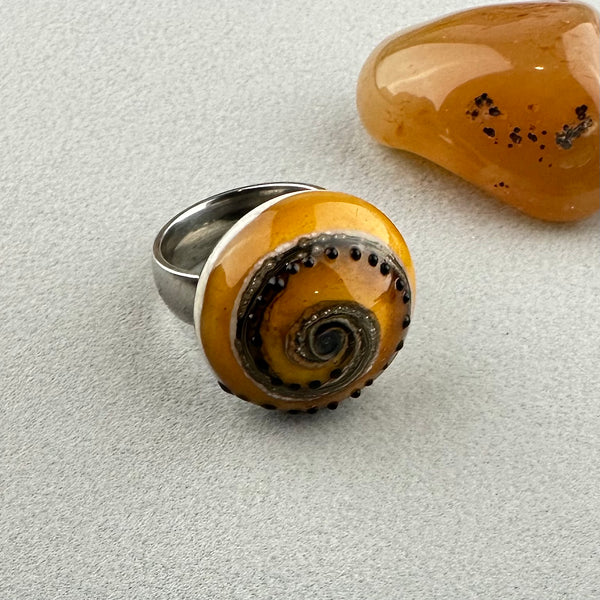 SAFARI ~ HANDMADE GLASS RING TOPPER