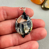 COPPER ECLIPSE ~ HANDMADE GLASS PENDANT