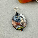 COPPER ECLIPSE III ~ HANDMADE GLASS PENDANT