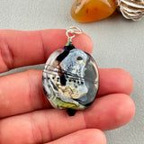 COPPER ECLIPSE III ~ HANDMADE GLASS PENDANT