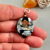 COPPER ECLIPSE IV ~ HANDMADE GLASS PENDANT