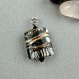 ZEBRA TRAIL II ~ HANDMADE GLASS PENDANT