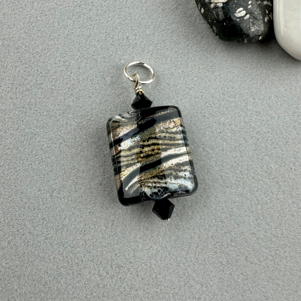 ZEBRA TRAIL III ~ HANDMADE GLASS PENDANT (Copy)