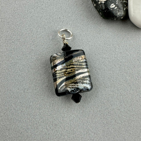 ZEBRA TRAIL III ~ HANDMADE GLASS PENDANT (Copy)