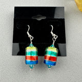 RAINBOW ROLO ~ HANDMADE GLASS EARRINGS