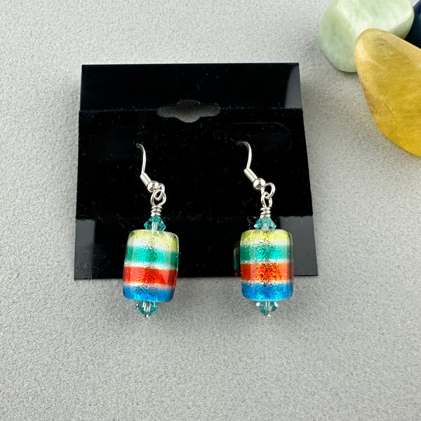 RAINBOW ROLO II ~ HANDMADE GLASS EARRINGS
