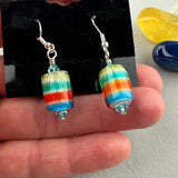 RAINBOW ROLO II ~ HANDMADE GLASS EARRINGS