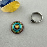 RAINBOW III ~ HANDMADE GLASS RING TOPPER