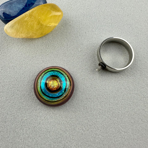 SUGAR PLUM ~ HANDMADE GLASS RING TOPPER