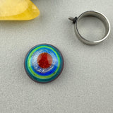 RAINBOW II ~ HANDMADE GLASS RING TOPPER