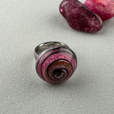 SUGAR PLUM ~ HANDMADE GLASS RING TOPPER