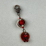 LUCKY PENNY CHARM WITH HANDMADE GLASS BEAD AND GUMMY BEAR CHARM IV