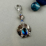 LUCKY SILVER CHARM DROP WITH A HEART AND TURTLE CHARM