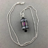 GROOVY LAVA LAMP ~ HANDMADE GLASS PENDANT ON AN 18