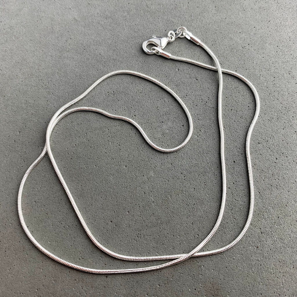 CHAIN ~ 20 INCH STERLING SILVER SNAKE CHAIN