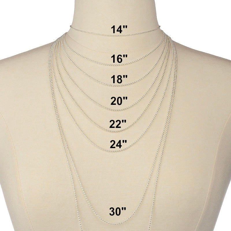 CHAIN ~ 24 INCH SILVER PLATED BALL CHAIN – The Bead Tree